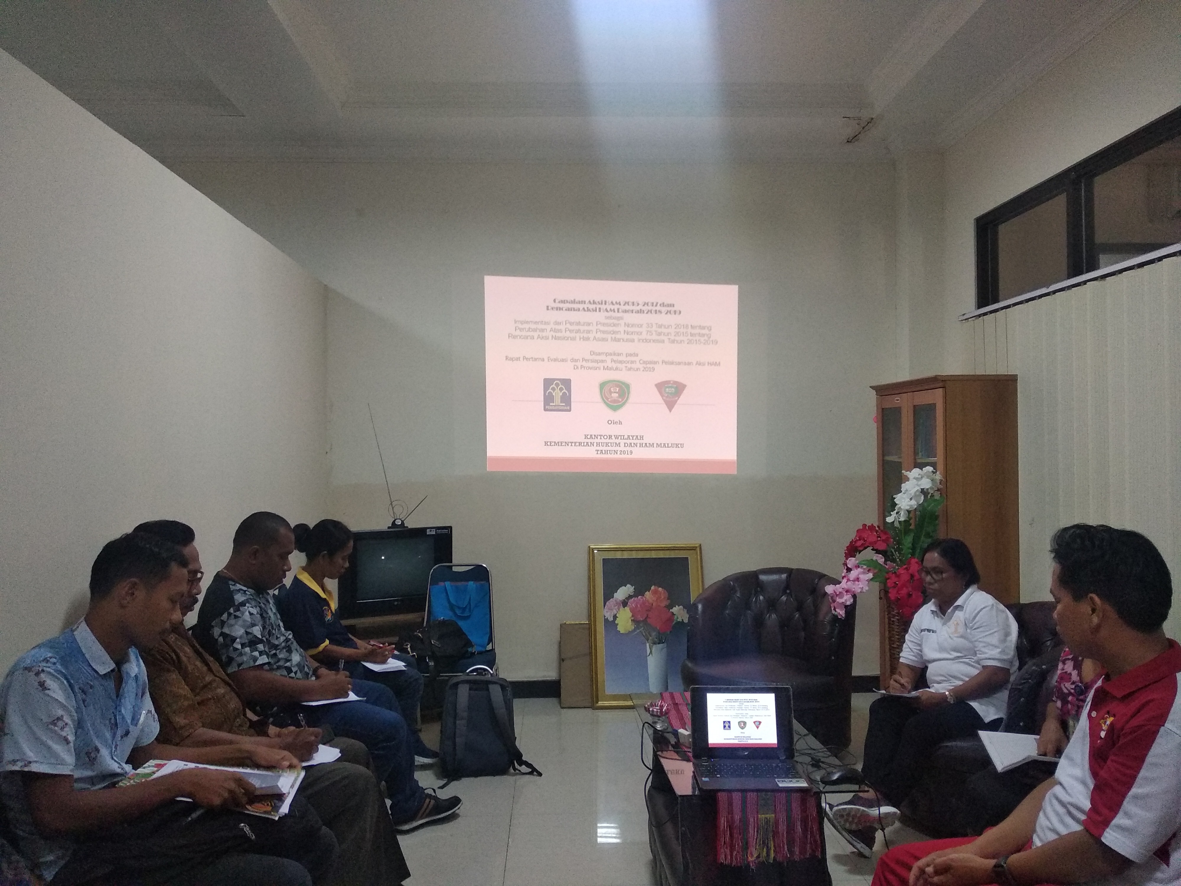 Optimalkan Pelaporan Capaian Pelaksanaan Aksi HAM,  Kanwil Maluku Gelar Rapat Evaluasi dan Persiapan Pelaporan Capaian Pelaksanaan Aksi HAM Daerah Tahun 2019