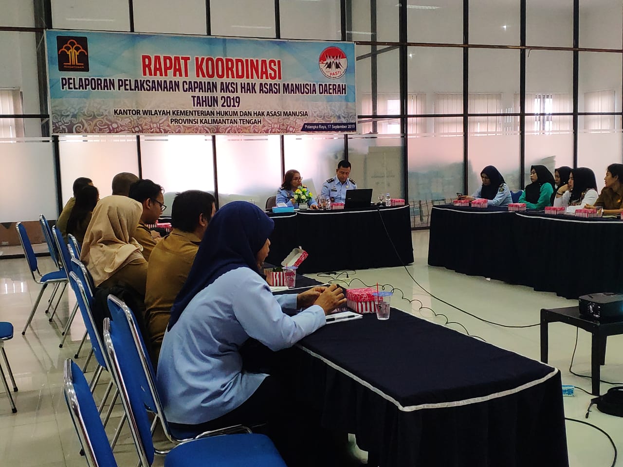 Kanwil Kalteng Lakukan Rapat Koordinasi Pelaporan Pelaksanaan Capaian Aksi HAM Daerah Tahun 2019 Bersama SKPD Terkait