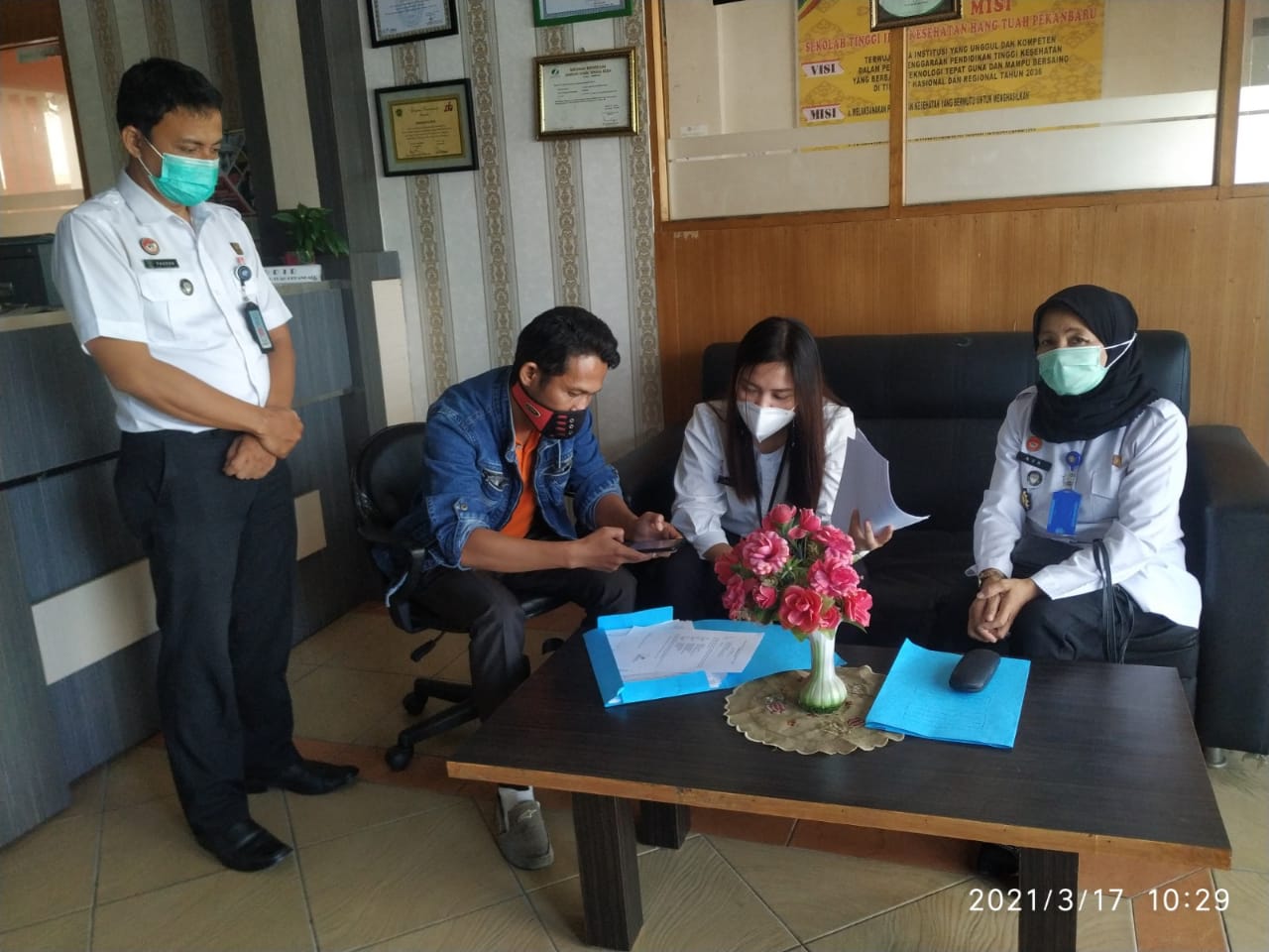 Bidang HAM Kantor Wilayah Kementerian Hukum dan HAM Riau Melaksanakan Klarifikasi Laporan Yankomas