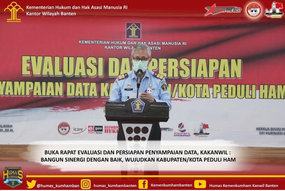 Kanwil Kemenkumham Banten Gelar Rapat Evaluasi dan Persiapan Penyampaian Data KKP HAM