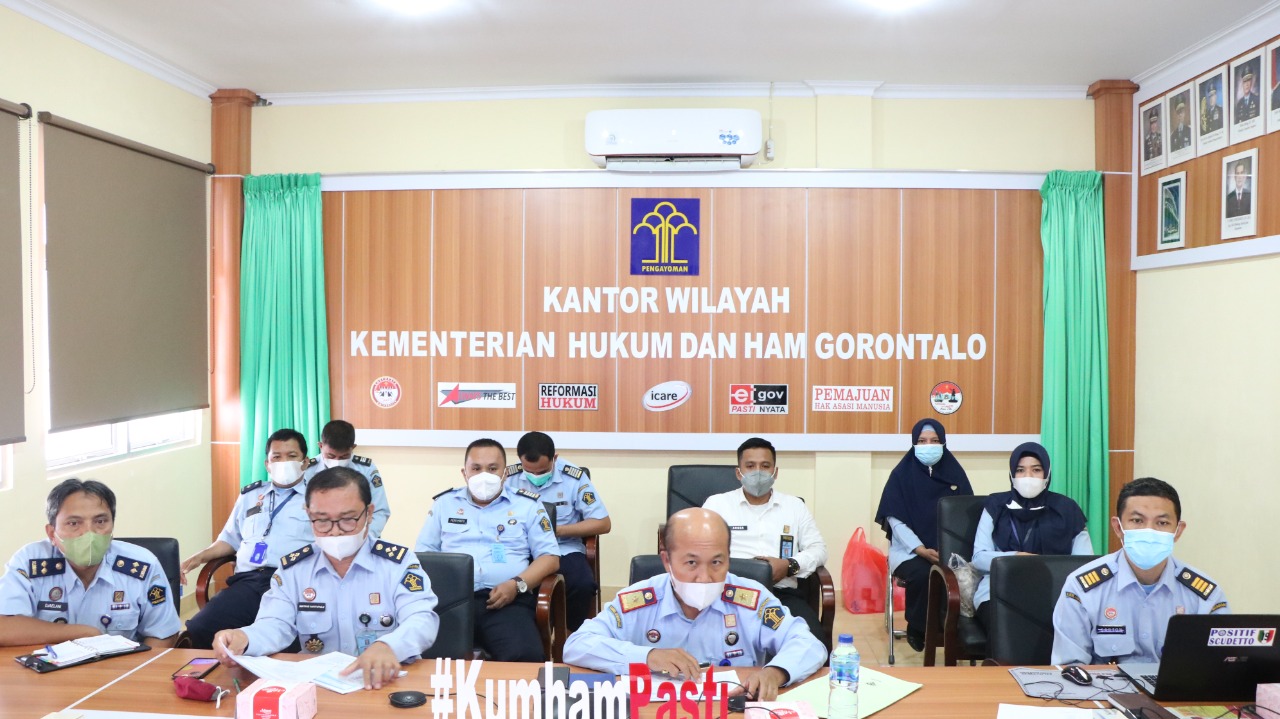 Kakanwil Kemenkumham Gorontalo Beri Penguatan P2HAM Kepada Seluruh Unit Pelaksana Teknis