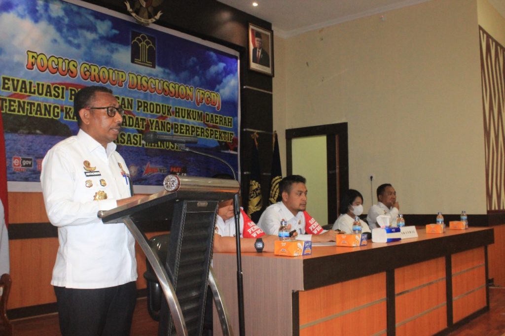 Resmi Buka FGD Evaluasi Rancangan Produk Hukum Daerah Kabupaten Jayapura : Kampung Adat Yang Berprespektif HAM, Kakanwil : Kab. Jayapura Menjadi Role Model Pembentukan Kampung Adat Di Tanah Papua