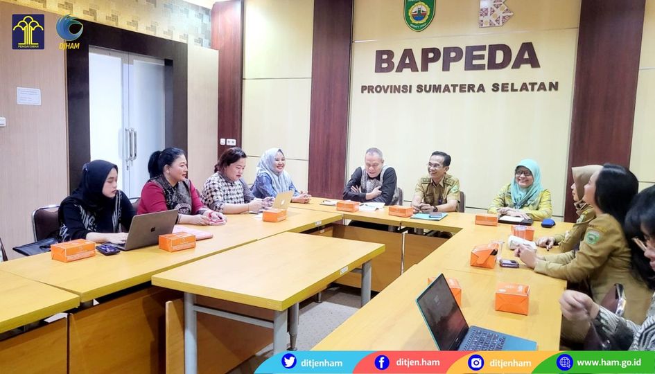 Kunjungan Direktorat Jenderal Hak Asasi Manusia ke Bappeda Provinsi Sumatera Selatan